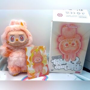 Authentic Pop Mart Labubu Big Into Energy “Happiness” Plush Keychain